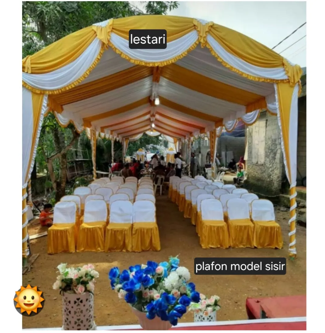 Tenda Plafon Sisir, Arus & Balon